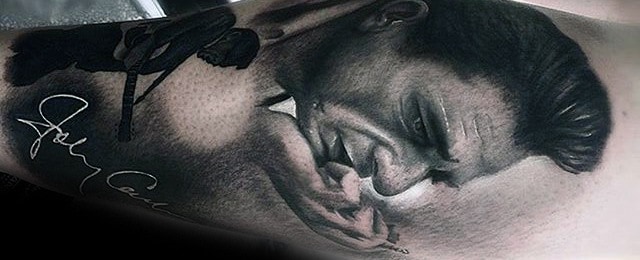 50约翰尼·卡什纹身设计的男人-音乐家墨水的想法