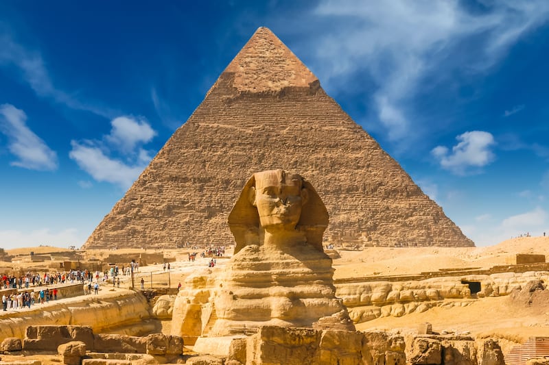 埃及斯芬克斯,开罗,吉萨金字塔,埃及,旅游,建筑,纪念碑,背景